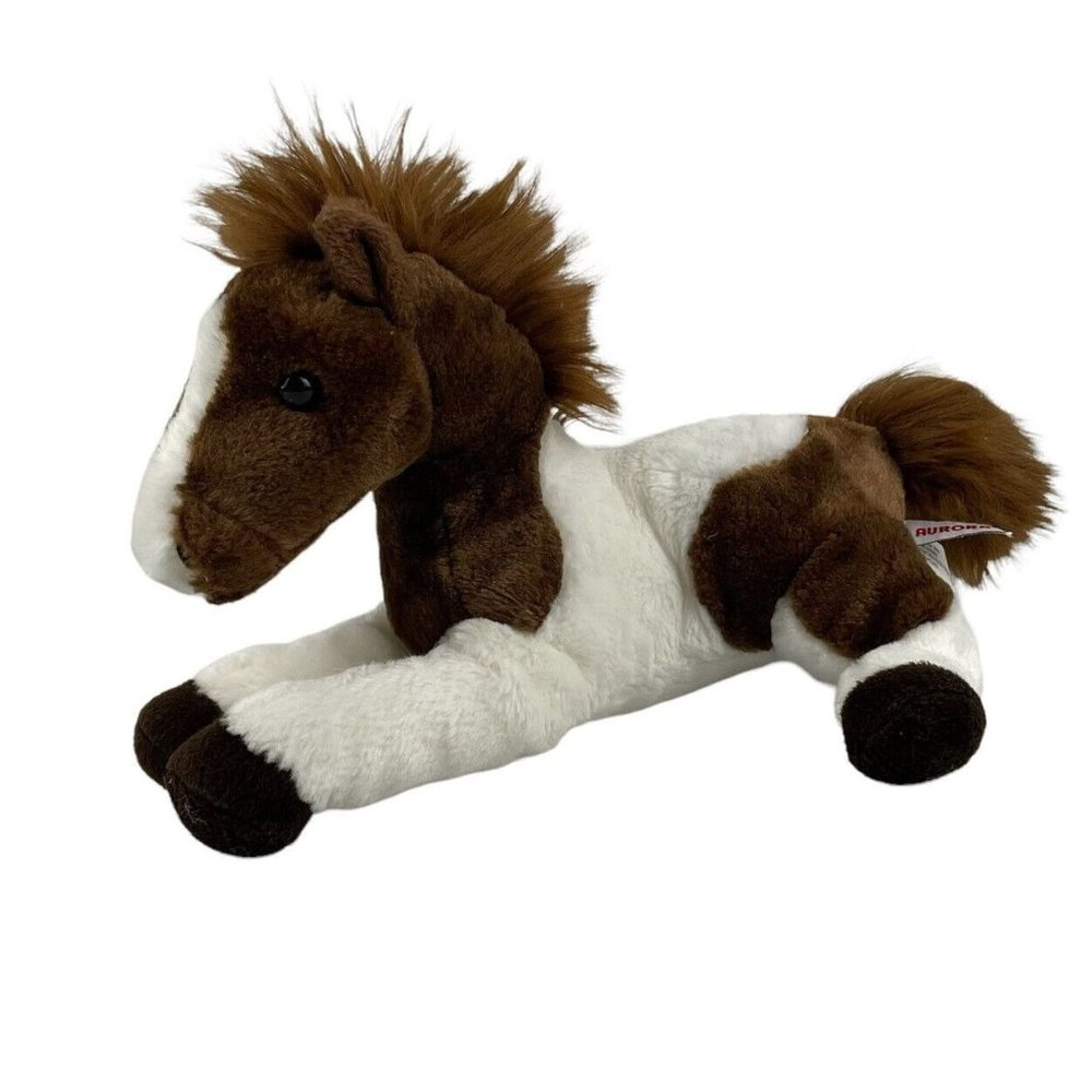 Aurora Flopsie 12" Tola The Horse‎ Stuffed Animal Plush Brown White